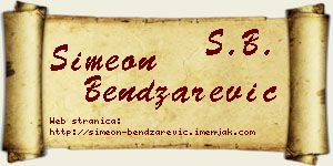 Simeon Bendžarević vizit kartica